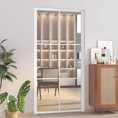 Zdjęcie produktu dla vidaXL Drzwi wewnętrzne 102,5x201,5 cm białe ESG szkło i aluminium