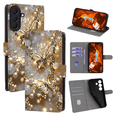 Image de Étui de protection rabattable en simili cuir pour Samsung Galaxy A18 / A17 4G / 5G, design livre