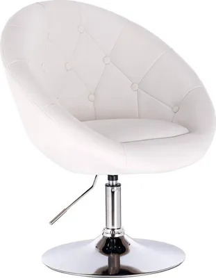 Produktbild von Happyment Barhocker Nero Deluxe – Weiß – Industrial Barhocker – Mit Rückenlehne – Höhenverstellbar – Kunstleder – Küchenstuhl – 1 Stück – Barstuhl