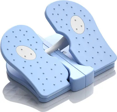 Zdjęcie produktu dla Stepper nożny, mini trenażer z wzmocnionego nylonu, cichy, składany, do ćwiczeń nóg pod biurkiem, jasnoniebieski, rozmiar uniwersalny
