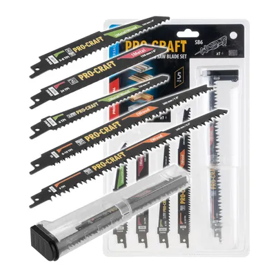 Produktbild von Procraft SB6 Säbelsägeblatt Set 5 tlg. 150 - 240 mm für Holz / Metall / Kunststoff