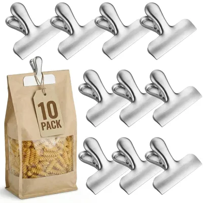Image de Agrafe en acier inoxydable - 10 pièces - Agrafes métalliques - 76 mm - Argenté
