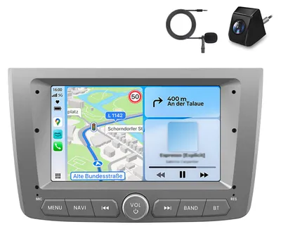 Image de Autoradio avec caméra et microphone pour Alfa Romeo MiTo 2008-2019, CarPlay sans fil, Android Auto, navigation GPS, écran 7 pouces, 2+64 Go, Android DSP, radio Bluetooth