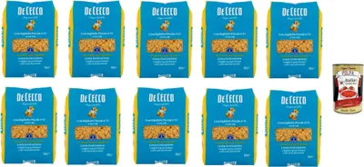 Produktbild von De Cecco Conchigliette Piccole N°53, 100% Italienisch Pasta Nudeln 10x 500g + Italian Gourmet Polpa 400g