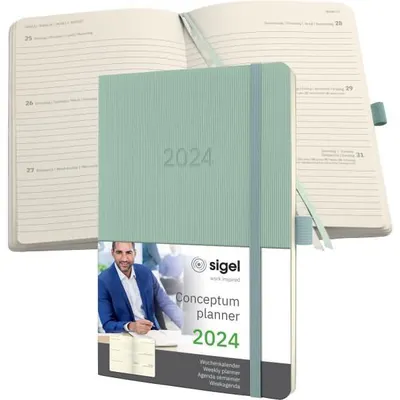 Produktbild von Wochenkalender Conceptum 2024 ca. A5 1 Woche/2 Seiten Softcover mint green