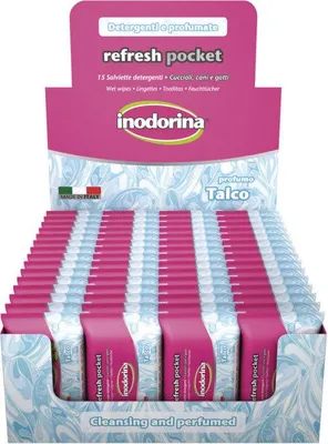 Produktbild von Feuchttücher für Haustiere Inodorina Talco 60 Stück