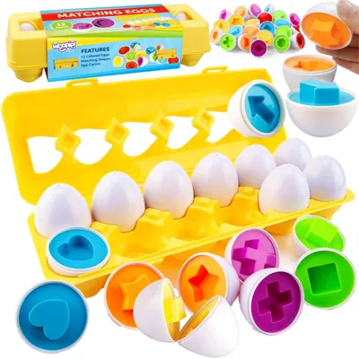 Obrázok produktu pre Puzzle vajíčok Woopie Montessori – zhodujte tvary a farby