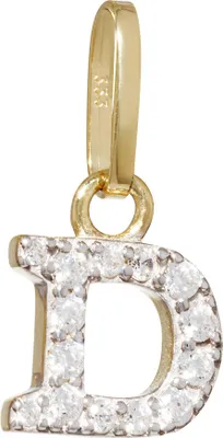 Produktbild von Kettenanhänger Buchstabe D 2-Farbig 333 Gelbgold 8 Karat rhodiniert mit Zirkonia