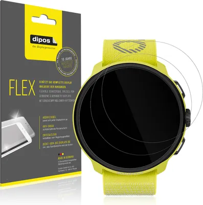 Produktbild von 2x Schutzfolie für Suunto Run Folie, 100% Displayabdeckung, dipos Flex
