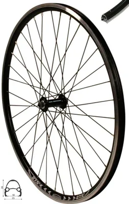 Produktbild von REDONDO 27,5 Zoll Vorderrad Laufrad Fahrrad V-Profil Felge Schwarz
