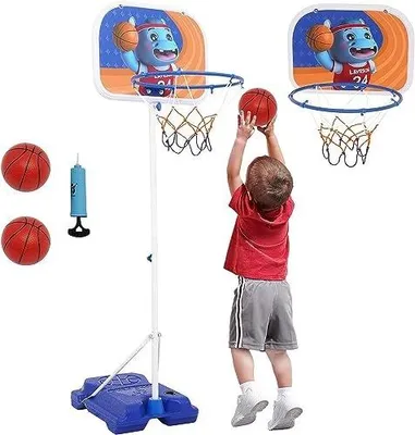 Zdjęcie produktu dla Stojak do koszykówki regulowany dla dzieci 96 170 cm 2 w 1
