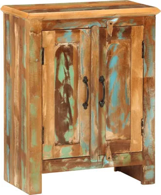 Image de Buffet avec 2 portes 55x30x70 cm bois massif de récupération