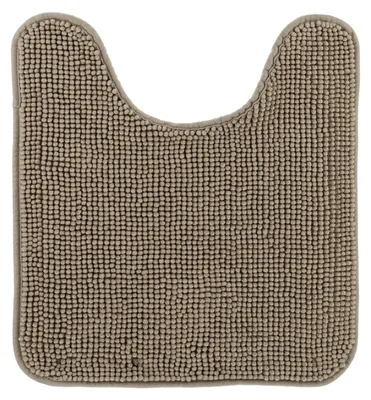Produktbild von TENDANCE WC-Teppich WC-Vorleger mit Ausschnitt 45 x 50 cm taupe Toilettenvorleger Badematte