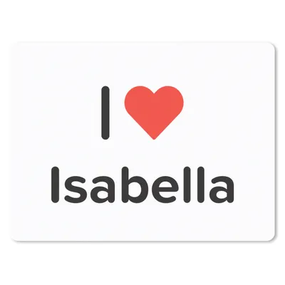 Produktbild von MuchoWow® Mauspad Mousepad Ich liebe - Isabella - Mädchen 23x19 cm - Mousepads - Maus Mat - Pad - Mausunterlage - Schreibtischunterlage - Mauspad