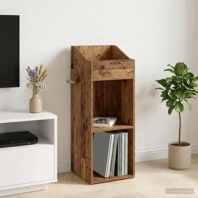 Produktbild von Möbel Schallplattenschrank Altholz 36 x 36 x 95,5 cm Holzwerkstoff - CD- & DVD-Regale &1956
