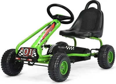 Obrázok produktu pre COSTWAY Motokára s nastaviteľnou ručnou brzdou, do 30 kg, 3-6 rokov Zelená
