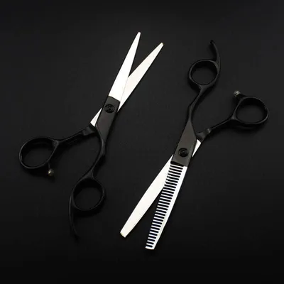 Image de Ciseaux de coiffure professionnels de 6 pouces, fabriqués en acier 440C, pour couper, coiffer et effiler les cheveux