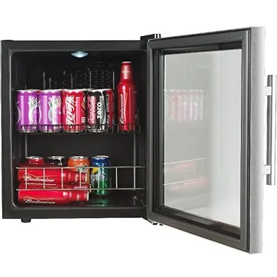 Image de Mini réfrigérateur à boissons silencieux en acier inoxydable Syntrox 46 litres Réfrigérateur d'hôtel silencieux