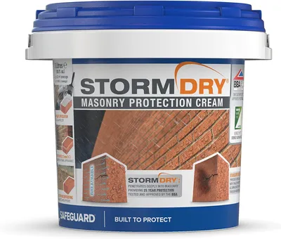 Produktbild von Stormdry Fassadenschutzcreme 3L – Farblose Imprägnierung für Ziegel, Mauerwerk, Klinker und Granit, Hydrophobierung für Fassade, Fassadenimprägnierung