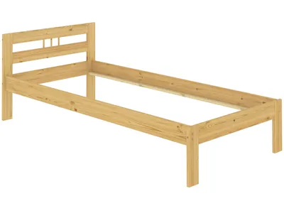 Produktbild von Kinderbett Futonbett Kiefer 90x190 Einzelbett Zubehör wählbar Massivholz V-60.64-09-190 Rollrost inkl.