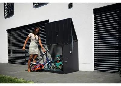 Obrázek produktu pro Trimetals kovový box na nářadí pro jízdní kola Stowaway antracit 88x136x112 cm