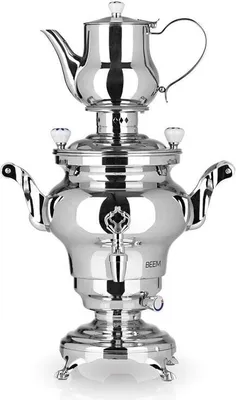 Produktbild von BEEM SAMOWAR Odessa- 3 l | 1800 W | Edelstahl Samowar Samovar Semaver Teekocher Edelstahl Teekanne Caymatik BEEM Odessa 3l