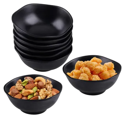 Müslischalen Set 8er, Schwarz, Ø 11,5 cm, 200 ml, spülmaschinengeeignet