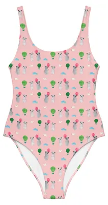 Produktbild von Mr. & Mrs. Panda Badeanzug Koala Luftballon Größe L - Rosa - Geschenk, Geburtstag, Party, Badebekleidung, Bademode, Damen-Badeanzug, Shape-Badeanzug, Swimsuit