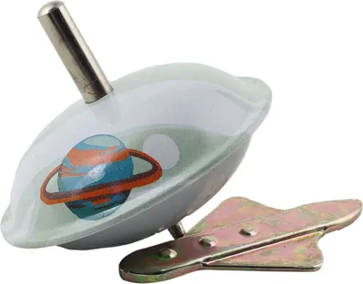 Produktbild von Blechspielzeug - Kreisel mit Rakete - Blechkreisel Modell 10