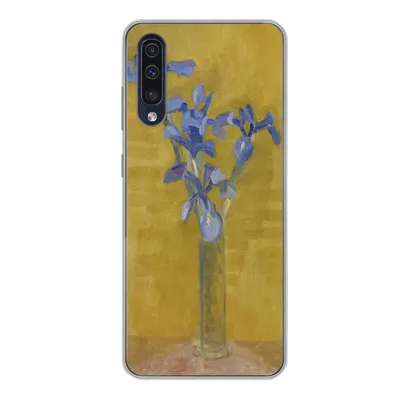 Produktbild von MuchoWow® Handyhülle Schutzhülle Hülle für Samsung Galaxy A50 Schwertlilien - Piet Mondrian - Alte Meister Silikon Softcase Handy Hülle - Mobiltelefonhülle