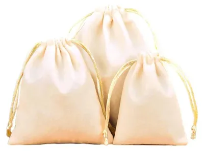 Image de Sacs en velours pour cadeaux, 24 pièces - Sacs avec cordon de serrage - Sacs de rangement - Mariage/Noël - 8 x 10 cm - 21 motifs - Sacs cadeaux