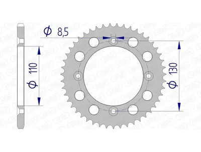 Produktbild von AFAM Kettenrad Alu Standard - 420