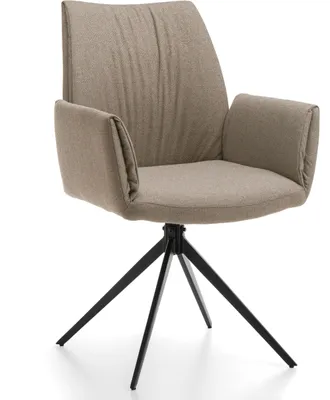 Produktbild von NEW HOME Stuhl PRATO Esszimmerstuhl gepolsterter Wohnzimmerstuhl - dunkelbeige - moderne Möbel im Glamour Stil