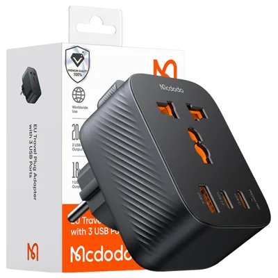 Zdjęcie produktu dla Mcdodo Przejściówka Ładowarka Adapter Podróżny Wtyczka Eu 2 Usb-C 1 Usb-A