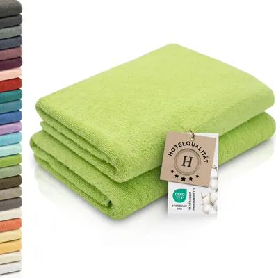 Produktbild von Duschtücher 2er Set, 70x140 cm, grün, Baumwolle