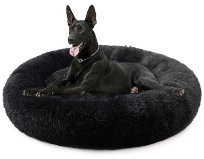 Produktbild von Hundebett für kleine, mittelgroße und große Hunde, waschbar und donutförmig