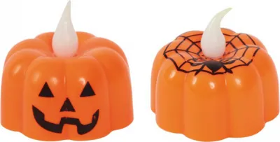 Produktbild von Flackerndes LED Teelicht mit Halloween Motiv 1 St.