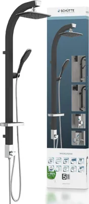 Produktbild von SCHÜTTE Duschpaneel MADAGASKAR, Duschsystem mit Regendusche ohne Armatur, Duschbrause, Duschset Schwarz