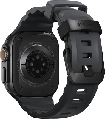 Obrázok produktu pre Nomad Rocky Point Band, Skupina, Smartwatch, Čierna, Apple, Ultra / 46mm, Koža, Titán