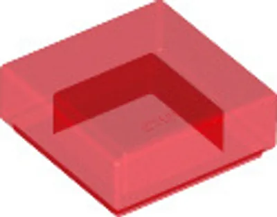 Image de 25 pièces LEGO, pièce c. 3070, Trans Red (Trans Red)