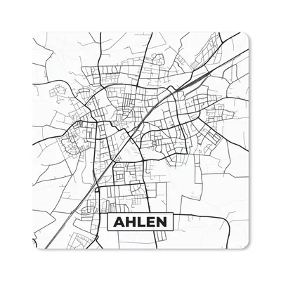 Produktbild von MuchoWow® Mauspad Mousepad Karte - Ahlen - Stadtplan 20x20 cm - Mousepads - Maus Mat - Pad - Mausunterlage - Desk Mat - Bureauartikeln