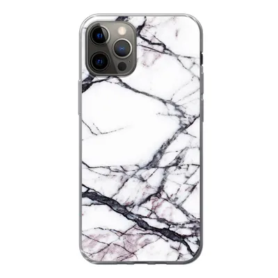 Produktbild von MuchoWow® Handyhülle Schutzhülle Hülle für iPhone 13 Pro Marmor - Weiß - Stein Silikon Softcase Handy Hülle - Handy-Tasche