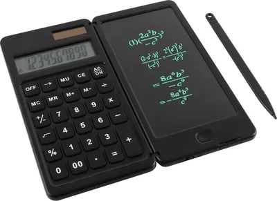 Produktbild von Wissenschaftlicher Taschenrechner mit 6-Zoll-Schreibtafel und Stift, Dual Power, Solar- und batteriebetrieben, faltbarer Basisrechner, 10-Bit-Anzeigebildschirm, fuer Zuhause, Finanzen, Studenten, Studium, Buero, Taschenrechner