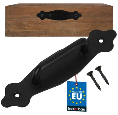 Produktbild von KOTARBAU® Möbelgriff 155 mm Schwarz Schrankgriffe pulverbeschichteter Stahl Griffe für Küchenschränke Elegantes Design Schubladen Griffe