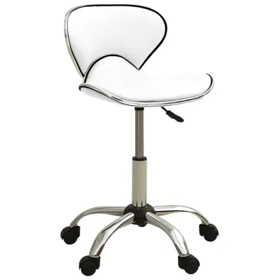 Image de vidaXL Chaise de bureau blanc similicuir