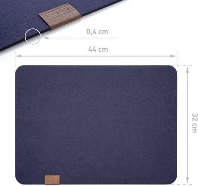 Productafbeelding van Hoogwaardige tafelset van vilt - Set van 6 afwasbare onderzetters en placemats