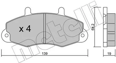 Produktbild von METELLI Bremsbeläge Satz Vorne Bremsklötze für FORD TRANSIT MK-5 Bus (E) 22-0194-0