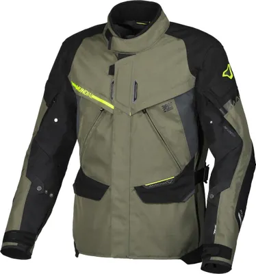 Zdjęcie produktu dla Wodoodporna tekstylna kurtka motocyklowa Macna Mundial, zielono-czarna, XL