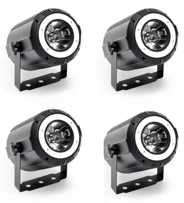 Produktbild von 4er-Pack RGBW-LED-Pinspotleuchten - DMX-Bühnenbeleuchtung - 60 W - Lineares Dimmen - 220 V - EU-Stecker - Für Bühne und DJ