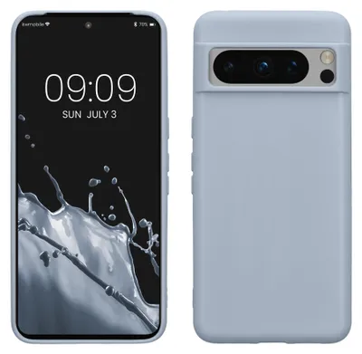 Produktbild von kwmobile Handyhülle für Google Pixel 8 Pro Hülle - TPU Case - Kabelloses Laden - Schutzhülle Cover in Hellblau matt